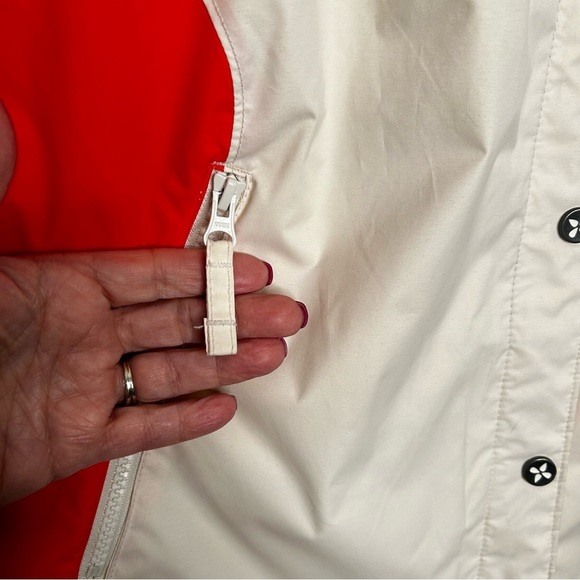 Columbia Off White/Orange Omni Shield Water Resistant Full Zip/Snap Closure XL - Picture 10 of 16